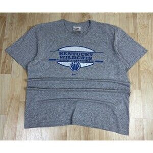 Vintage Y2K Nike Center Swoosh Kentucky Wildcats Graphic T-Shirt / Grey / Medium